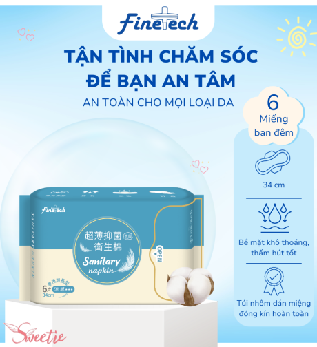 Băng vệ sinh Finetech ban đêm 34cm 